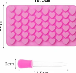 55 Heart Silicone Molds with Dropper