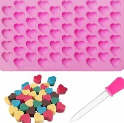 55 Heart Silicone Molds with Dropper