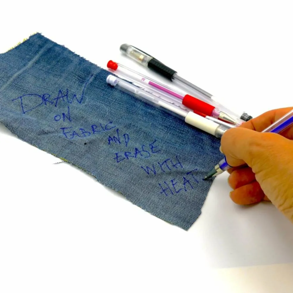Heat Erasable Fabric Marking Pens - 4 colors/set + refills