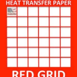 Heat transfer paper light Red Grid Transfer Paper 8.5