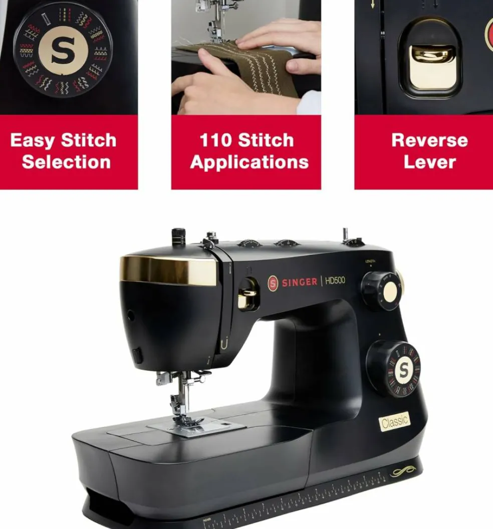 Heavy Duty 500 Sewing Machine – 23 Stitches, Metal Frame, LED Light & Buttonhole