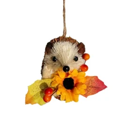 3" Hedgehog with Sunflower Decorative Natural Ornament by Ashland®