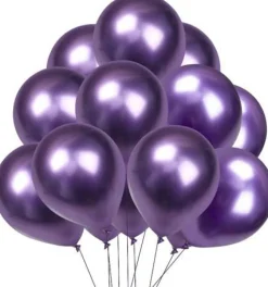 12″ Helium Grade Metallic Balloons – 100/Bag