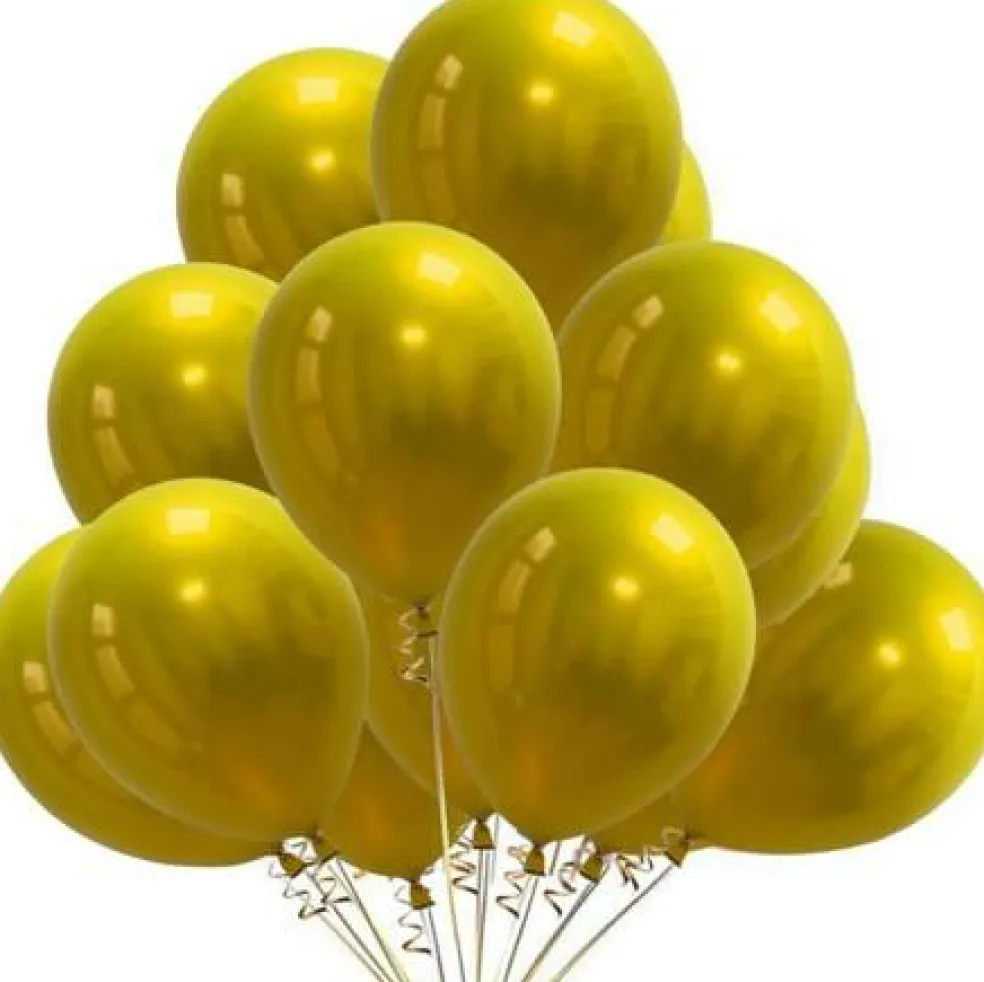 12″ Helium Grade Metallic Balloons – 100/Bag