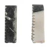 Hello Honey® 5" Black Mélange Carved Marble Bookend Set