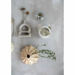 Hello Honey® Bloomingville 9" Tan Stoneware Shell Vase