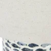 Hello Honey® 21.5" Blue and White Coastal Capiz and Bamboo Table Lamp Set with Fish Design