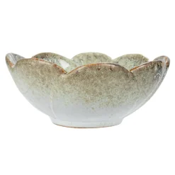 Hello Honey® 4.75" Blue & Brown Stoneware Flower Bowl with Reactive Glaze