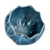 Hello Honey® 7" Blue Reactive Glaze Scalloped Edge Stoneware Planter