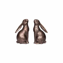 Hello Honey® Bronze Bunny Bookends Set