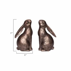Hello Honey® Bronze Bunny Bookends Set