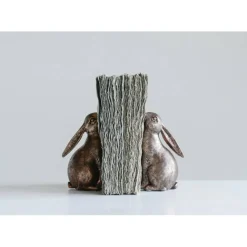 Hello Honey® Bronze Bunny Bookends Set