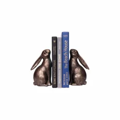 Hello Honey® Bronze Bunny Bookends Set