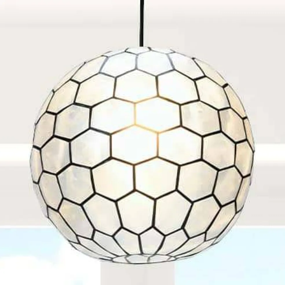 Hello Honey® Capiz Honeycomb Ceiling Light