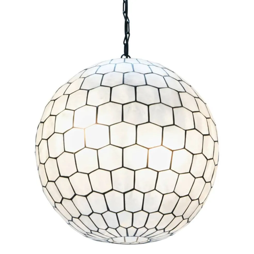 Hello Honey® Capiz Honeycomb Ceiling Light