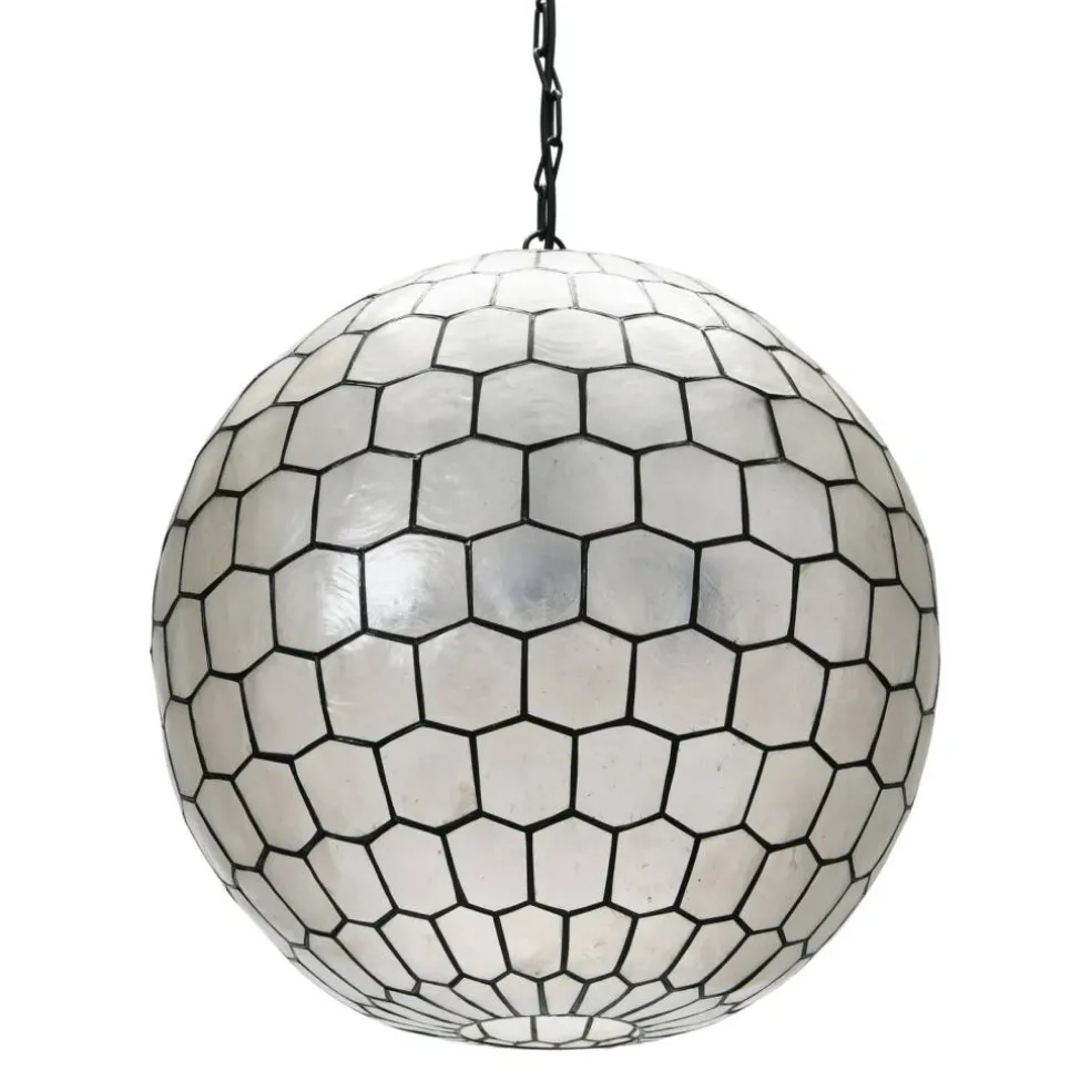 Hello Honey® Capiz Honeycomb Ceiling Light