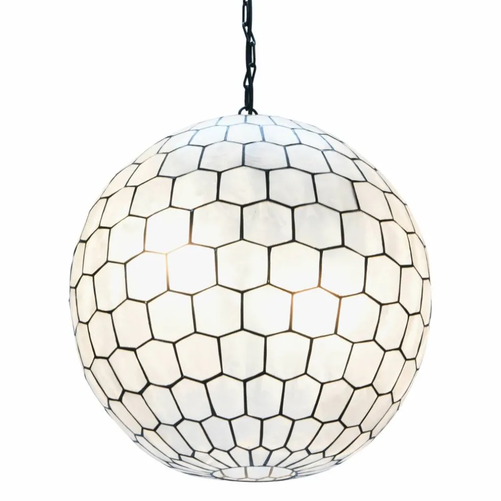 Hello Honey® Capiz Honeycomb Ceiling Light