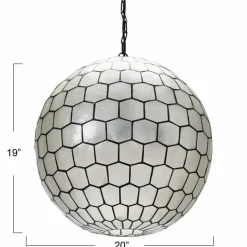 Hello Honey® Capiz Honeycomb Ceiling Light
