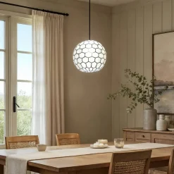Hello Honey® Capiz Honeycomb Ceiling Light