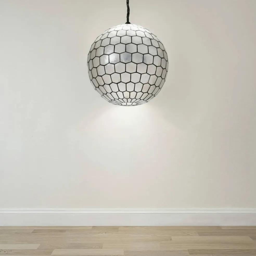Hello Honey® Capiz Honeycomb Ceiling Light