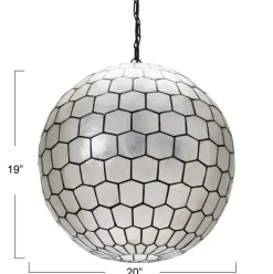 Hello Honey® Capiz Honeycomb Ceiling Light