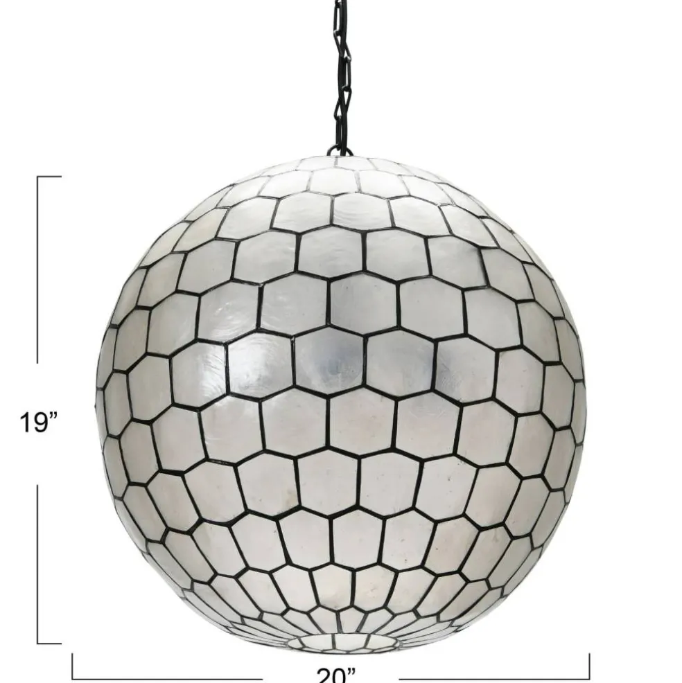 Hello Honey® Capiz Honeycomb Ceiling Light