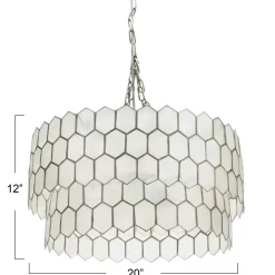 Hello Honey® Capiz 2-Tier Honeycomb Chandelier