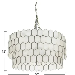 Hello Honey® Capiz 2-Tier Honeycomb Chandelier