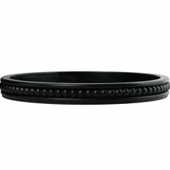 Hello Honey® 16" Decorative Round Wood Tray with Hobnail Edge