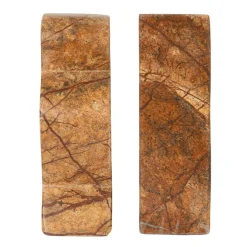 Hello Honey Decorative Travertine Wave Bookends