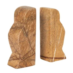 Hello Honey Decorative Travertine Wave Bookends