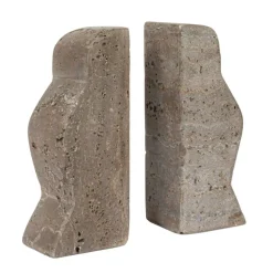 Hello Honey Decorative Travertine Wave Bookends