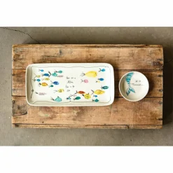 Hello Honey® Fish in the Sea Stoneware Rectangular Plate & Bowl Set