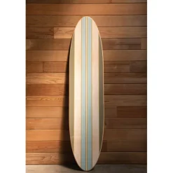 Hello Honey® 5.5ft. Stripes Lacquered Wood Surfboard Wall Décor