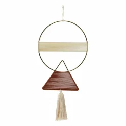 Hello Honey® Geometric Metal & Cotton Wall Hanging with Tassel