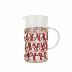 Hello Honey® Glass Pitcher with Natural Woven Sleeve