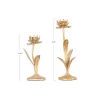 Hello Honey® Gold Metal Flower Shaped Taper Candle Holder Set