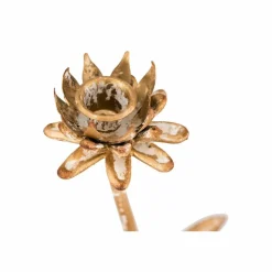 Hello Honey® Gold Metal Flower Shaped Taper Candle Holder Set