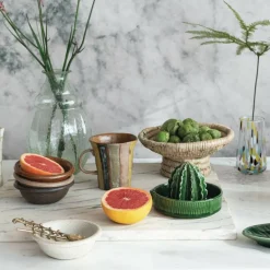 Hello Honey® 4" Green Cactus-Shaped Stoneware Juicer