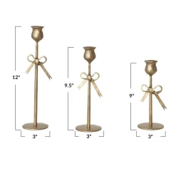 Hello Honey Hand-Forged Metal Bow Shaped Taper Holder