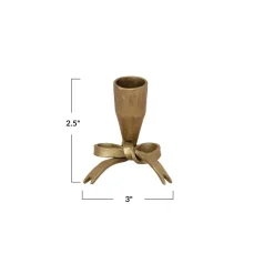 Hello Honey Hand-Forged Metal Bow Shaped Taper Holder