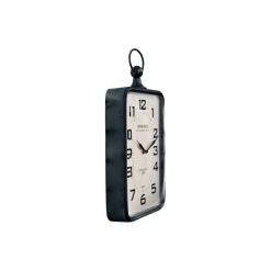 Hello Honey® Metal Rectangle Hanging Clock with Handle Decoration on Top