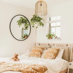 Hello Honey® Modern Boho Handwoven Rattan Pendant Light