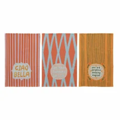 Hello Honey® Multicolor Patterned Cotton & Linen Tea Towel Set