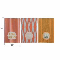 Hello Honey® Multicolor Patterned Cotton & Linen Tea Towel Set