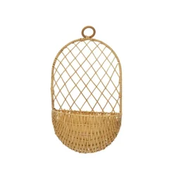 Hello Honey® Natural Handwoven Hanging Wicker Basket