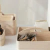 Hello Honey® 9.75" Natural Quartet Sectional Paulownia Wood Organizer