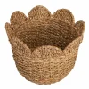 Hello Honey® Natural Scalloped Edge Braided Bankuan & Rattan Basket Set