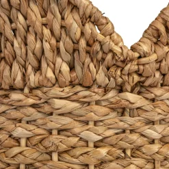 Hello Honey® Natural Scalloped Edge Braided Bankuan & Rattan Basket Set