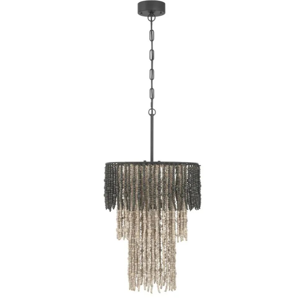Hello Honey Ombre Beaded Wood 3-Tier Chandelier